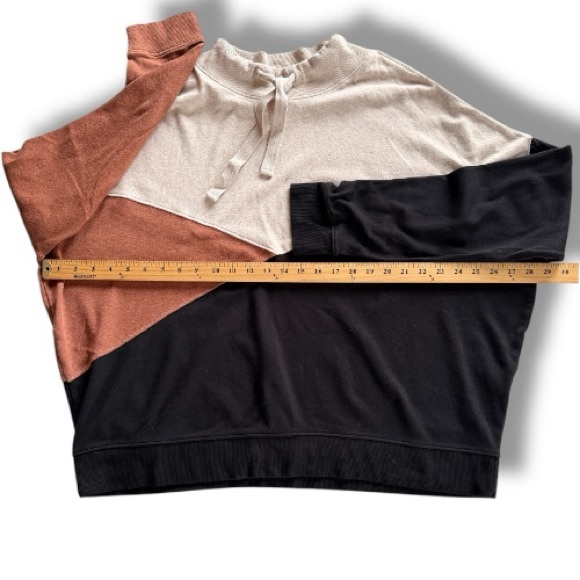 PACT Airplane Color Block Sweatshirt 100% Organic Cotton Airplane Wheat Chai XXL - Picture 9 of 11